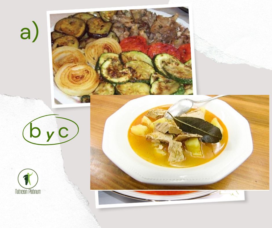 Parrillada de verduras con bonito en escabeche